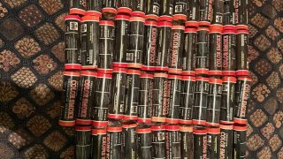 As a Result of Searches Large Quantities of Flammable Objects Intended to Damage Power and Internet Cables on Street Found